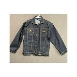 M.H.D Kids Denim Jacket Size 16/18 Blue Jean Jacket NWT Y2K Unisex